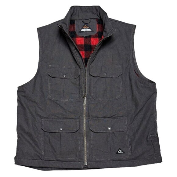 Ridgecut PLAID Outdoor Hunting Fishing Heavy Duty Waterproof Outdoor Vest 2XL - Picture 2 of 5